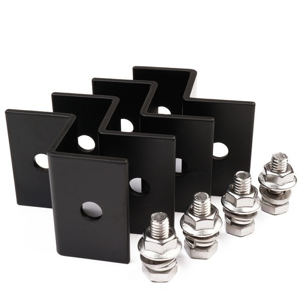 WATTSTUNDE 38mm Aluminium Z-Winkel HSZ38 schwarz Halterung, 203-10051