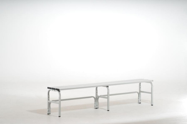 SYPRO Sitzbank (Typ A) 200, ohne Rückenlehne, einseitig, Stahl/Alu, lichtgrau, 1313212