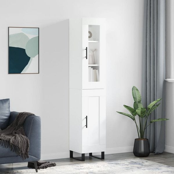 vidaXL Highboard Weiß 34,5x34x180 cm Holzwerkstoff, 3199513