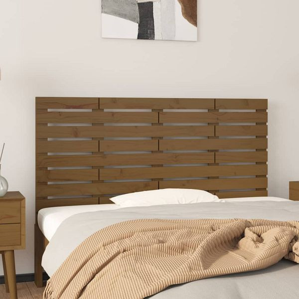 vidaXL Wand-Kopfteil Honigbraun 146x3x63 cm Massivholz Kiefer, 824736
