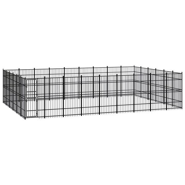 vidaXL Outdoor-Hundezwinger Stahl 49,77 m², 3097998