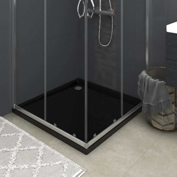 vidaXL Duschtasse ABS Quadratisch Schwarz 90x90 cm, 148913