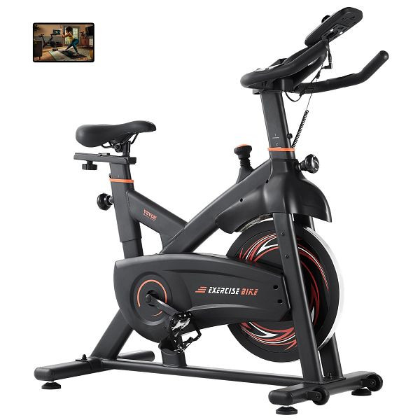 VEVOR Stationäres Fahrrad, Heimtrainer Fitness Bicycle Indoor LCD-Display Schwarz, LSJSCCZSXQHDLFCBBV9