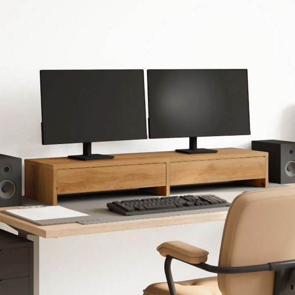 vidaXL Monitorständer mit Schubladen Artisan-Eiche 100x27x15 cm, 854678