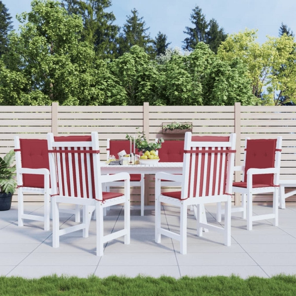 vidaXL Gartenstuhlauflagen für Niedriglehner 6 Stück Weinrot 100x50x3cm, 314142