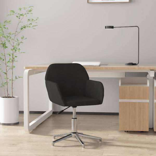 vidaXL Bürostuhl Drehbar Schwarz Stoff, Polyester, 344720