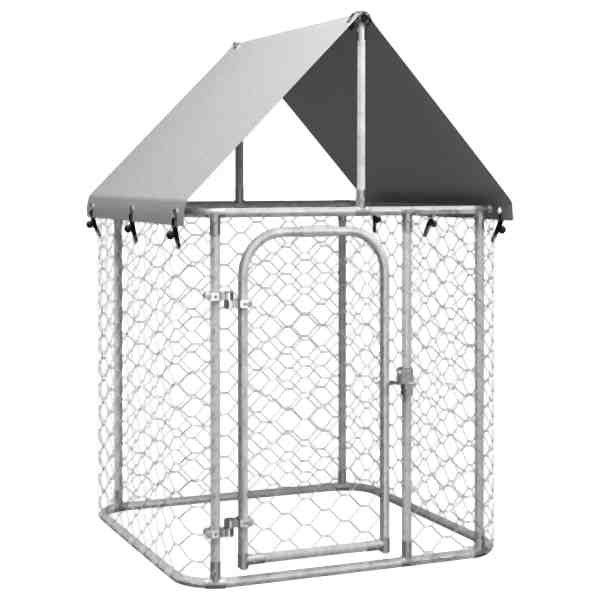 vidaXL Outdoor-Hundezwinger mit Dach 100x100x150 cm, 171495