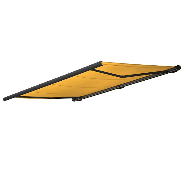 Mendler Ersatz-Bezug für Markise T122, Vollkassette Ersatzbezug Sonnenschutz 4x3m, Polyester gelb, 76521