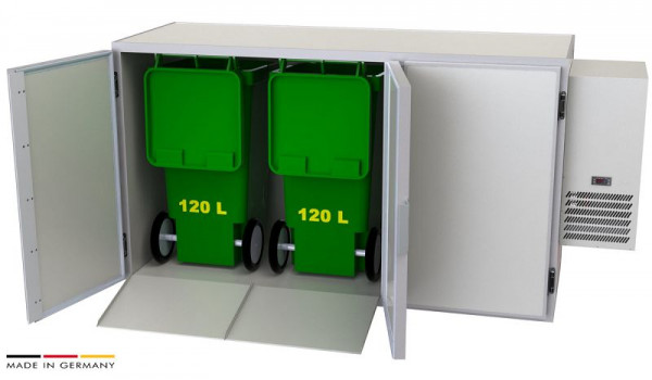 hefa Abfallkühler KK 120/3 Typ 4, Kältesatz seitlich, Abmaße: 1120 x 1.870/2.170 x 700 mm, KK 120/3 Typ 4 V 04