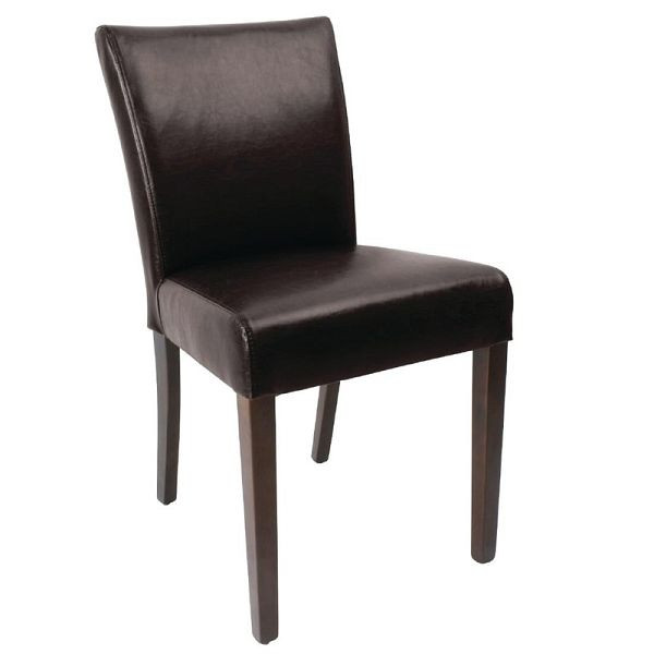 Bolero Esszimmerstühle mit breiter Rückenlehne Kunstleder dunkelbraun, VE: 2 Stück, GR366