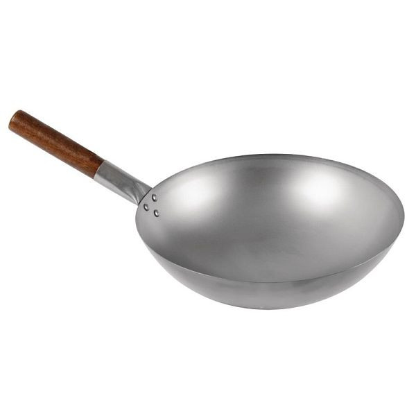 London Wok mit rundem Boden Durchmesser 38 cm, weicher Stahl, CT246