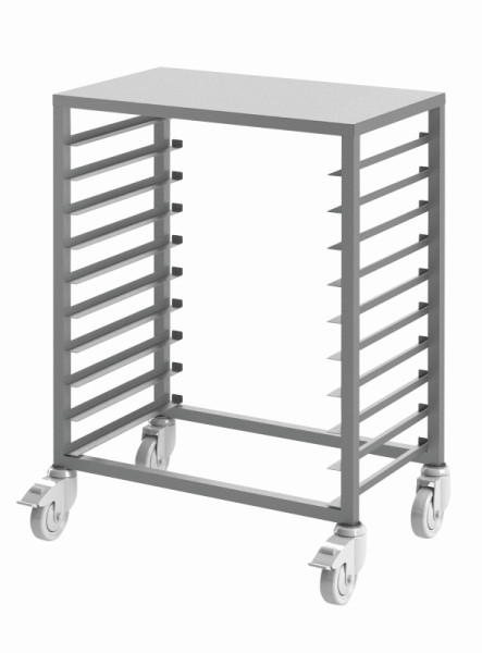 Schneider Glasiertisch/Regalwagen, Edelstahl, 10 Auflagen für Bleche 600 x 400, 665 x 400 x 900 mm, 385500