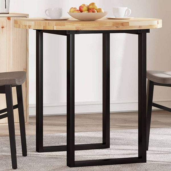 vidaXL Tischplatte Rund Ø80x4 cm Massivholz Akazie, 4008692