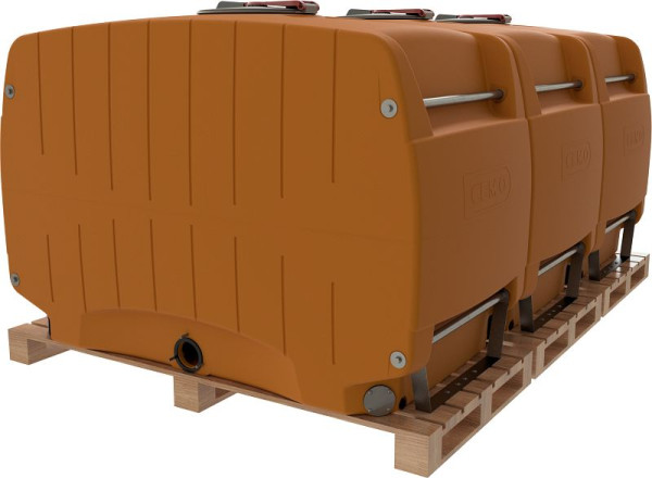 Cemo Modulfass 6000 l orange Verkettung 3 x 2000 l-Modul, 12266