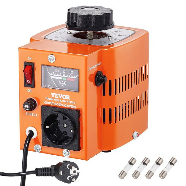 VEVOR 500VA Variabler Spannungstransformator 1,7A 0-300V AC Spannungsregler CE, KBBYQZZBS5003NS7MV2