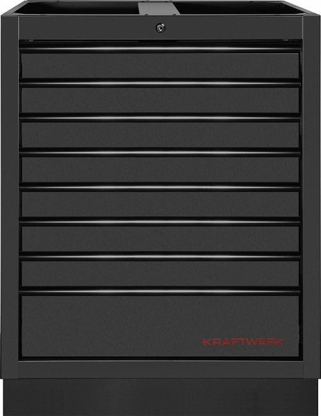 Kraftwerk MOBILIO BLACK EDITION Unterschrank mit 8 Schubladen, 3964-14-BLK
