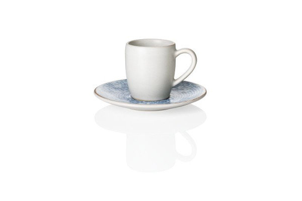 WAS Espresso- und Untertasse Set ROCKZZERO, 80 ml, arctic, Steinzeug, VE: 6 Stück, 472704008