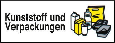 DENIOS Selbstklebeetiketten Wertstoffsammlung "Verpackung" VE: 10 Stück, 116022