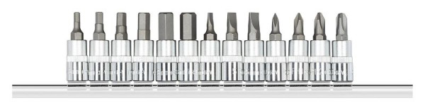 GEDORE red Schraubendrehereinsätze 1/4", Innen-6-kant, Schlitz, PH, auf Steckleiste, 13-teilig, 3300022
