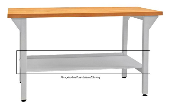 ADB Ablageboden, Breite 1250 x Tiefe 600 mm, Lichtgrau, 23047