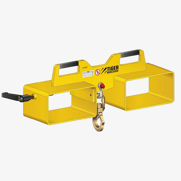 TIGER Hebezeuge Lasthaken für Stapler - GSH-P, Traglast: 1.500 kg, "Ausführung: ohne Abstellfüße, Lasthaken unter Last drehbar", GSH-P-1,5_dL