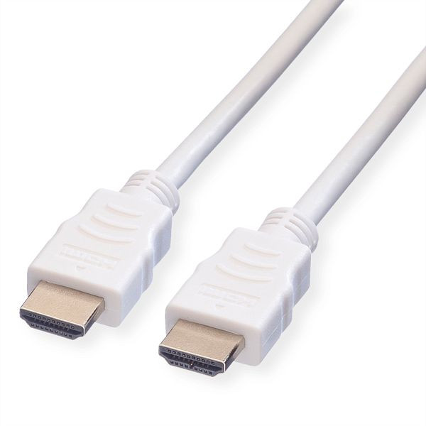 VALUE HDMI High Speed Kabel mit Ethernet, weiß, 2 m, 11.99.5702