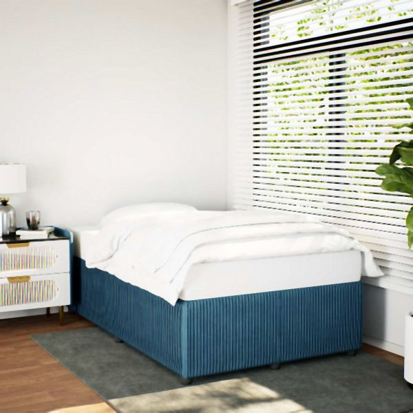 vidaXL Bettgestell Blau 120x200 cm Samt, besserer Schlaf, 3285004