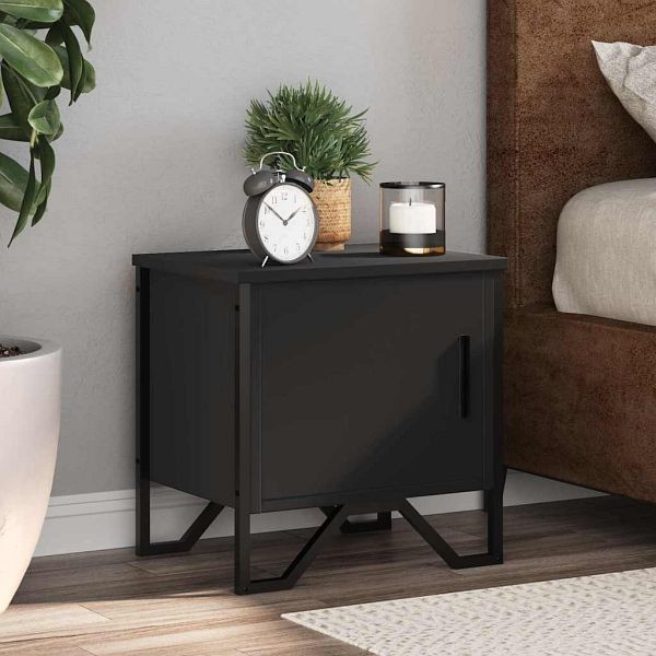 vidaXL Nachttische 2 Stk. Schwarz 40x30x40 cm Holzwerkstoff, 848515