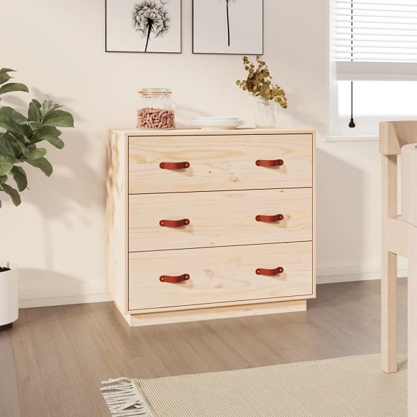 vidaXL Sideboard 80x40x75 cm Massivholz Kiefer, Material: Massives Kiefernholz (unbehandelt), 820107