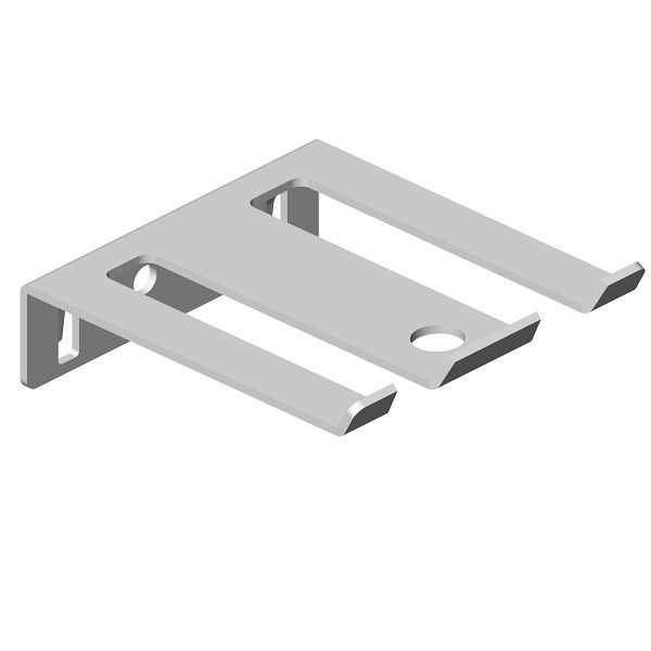 Element System WERKZEUGHALTER DOPPELT, VE: 60 Stück (10 Einheiten a 6 Stück), SB, 63x75 mm, WEISS, 11405-00002