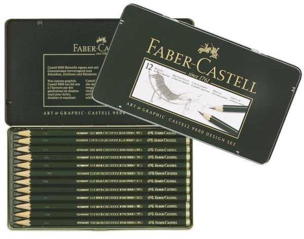 FABER CASTELL Bleistift CASTELL® 9000 12er Design Set, 119064