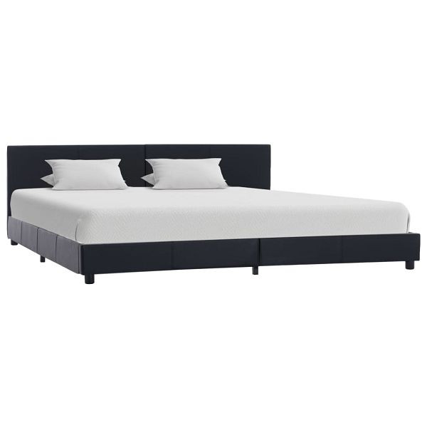 vidaXL Bettgestell Schwarz Kunstleder 180x200 cm, 284773, 8719883697048