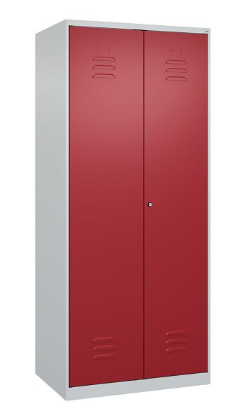 C+P Umkleidespind Classic PLUS, Doppel-Spind, 2 Abteile, 1850x800x500mm, 7035/3003, Zylinderschloss, 080002-22P S10028