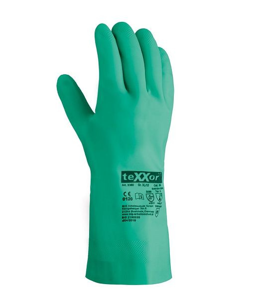 teXXor Chemikalienschutz-Handschuhe NITRIL, Größe: 9, VE: 12 Paar, 2360-9
