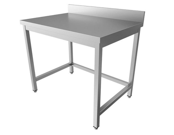 Unninox Europe Arbeitstisch Selbstmontage 800x700x850 mm (BxTxH), mit Grundboden, Abgerundete Ecken mit Aufkantung, WTF-807085-S