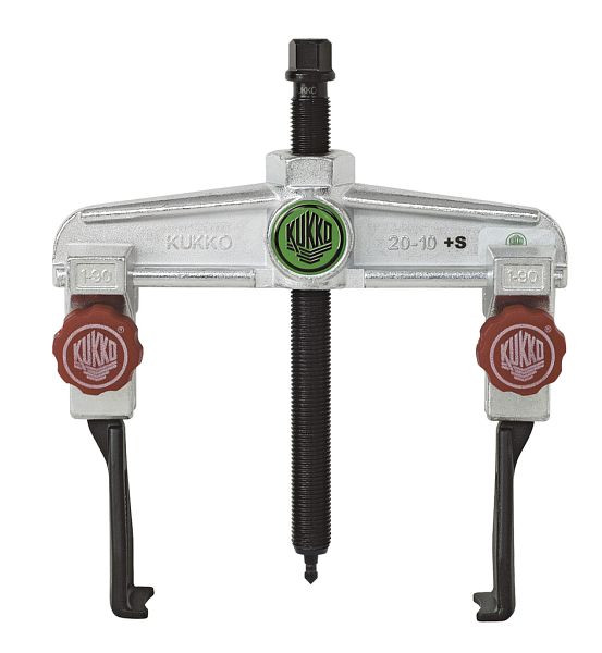 KUKKO 2-armiger Universal Abzieher mit schmalen, schnellverstellbaren Abzughaken, Spannweite außen: 120 mm, 20-10+S