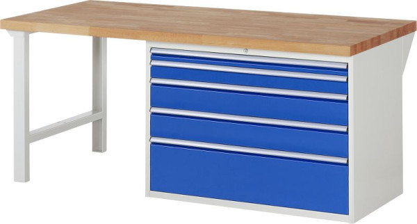 RAU Werkbank Serie 7000 - Modell 7711, B2000 x T900 x H890 mm, Systemunterbau B2000 x T850 x H850 mm, 03-7711A1-209B4M.11