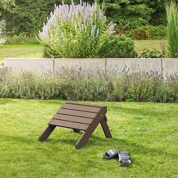 HOME DELUXE Hocker FAREA - Schwarz - Braun, 74758, 4058166441690