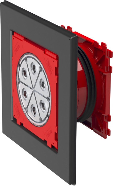 Hauff Doppel-Dichtpackung mit Anarbeitungsflansch zum Einbetonieren HSI150 1x1 K2 AF/140, 2102070009
