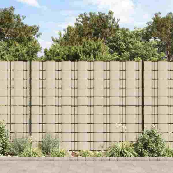 vidaXL Garten-Sichtschutz 4 Stück PVC 35x0,19 m Creme, 147857