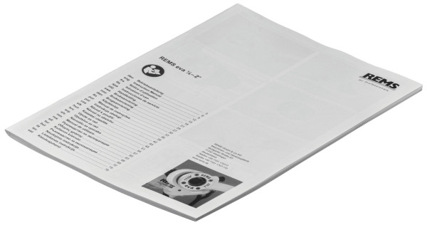 REMS Betriebsanleitung REMS Eva, 526005, 4039976050081