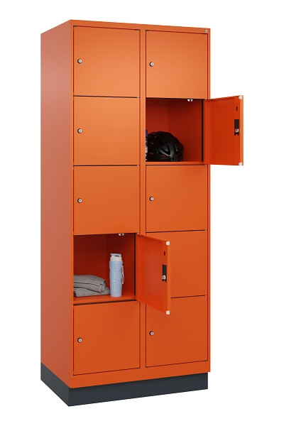 C+P Schließfachschrank Evolo PLUS, mit Sockel, 10 Fächer, 1950x800x500mm, 2004/2, 049020-225 S10023