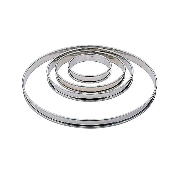 Matfer Bourgeat Flacher Tortenring Edelstahl glatt 20cm, E646