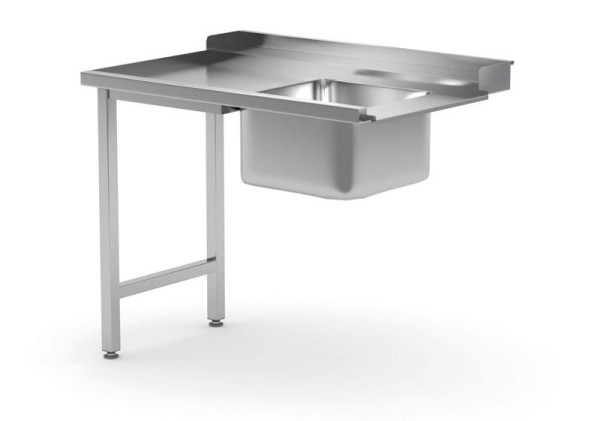 Hendi Ladetisch mit Spülbecken für Geschirrspüler, LxBxH: 1200x700x850 mm, rechte Seite, 231791
