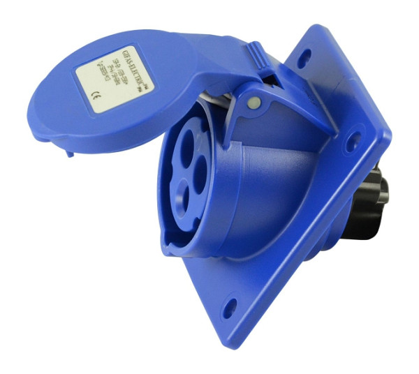 GIFAS Kunststoff CEE-Einbausteckdose, schräge Bauform, Polzahl: 3, IEC-Stromstärke: 16 A, 200080