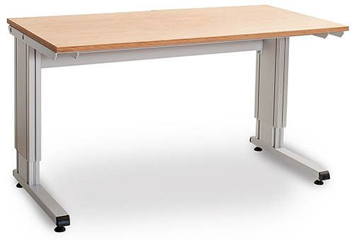 Bedrunka+Hirth Grundtisch powerline C, Platte Buche Multiplex 40 mm, Standardgemäß mit Handschalter für Höhenverstellung, Breite 1500 mm, CF.150.75BM