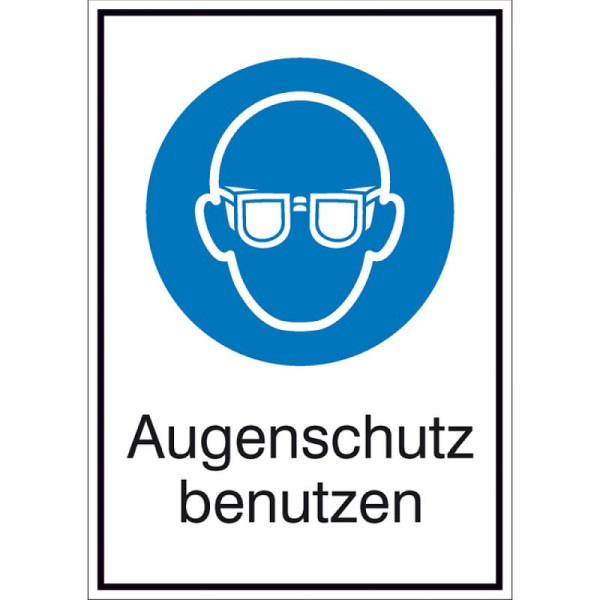 Stein HGS Kombischild, Augenschutz benutzen, Aluminium, geprägt, 262 x 372 mm, 11.a7042