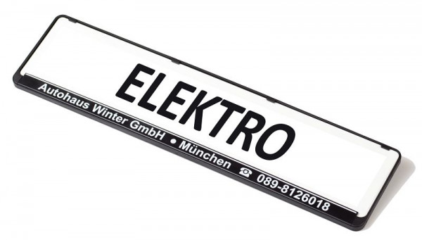 Eichner Werbeschild für Kennzeichenverstärker, Aufdruck: "ELEKTRO", 9219-00347