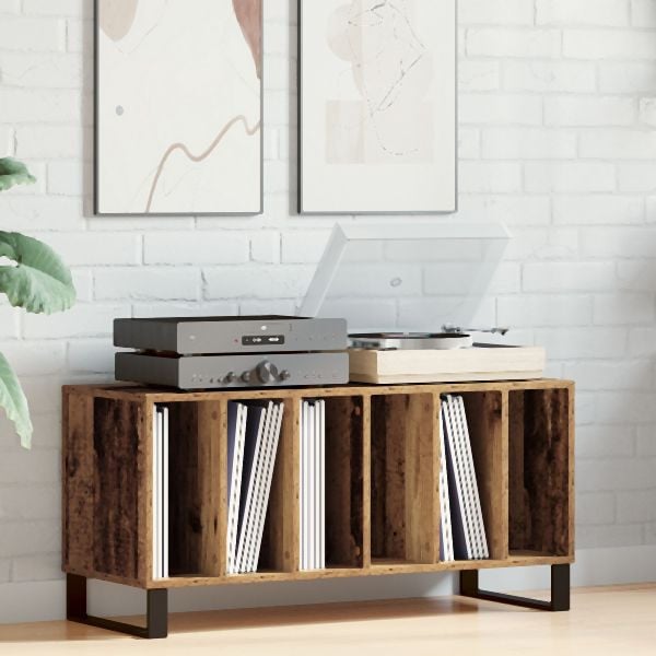 vidaXL Schallplattenregal Artisan Eiche 100x38x48 cm Ingenieurlaminat, 862906