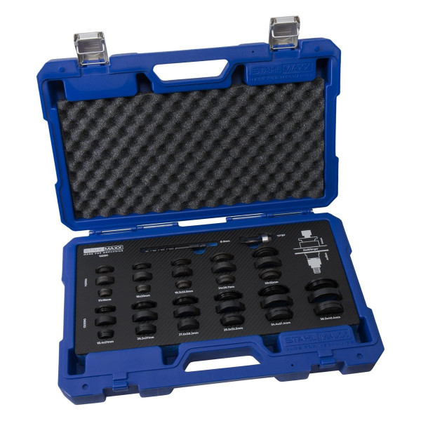 Stahlmaxx Stanz-Werkzeug-Satz für PDC, 17 - 40,4 mm in Schaumstoffeinlage, XXL-120591